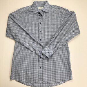 ETON Men 100% Cotton Large - 16.5 Button Multi-Color Check Shirt